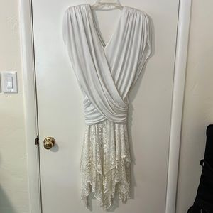 Vintage Nancy Bracoloni ivory dress with lace skirt
